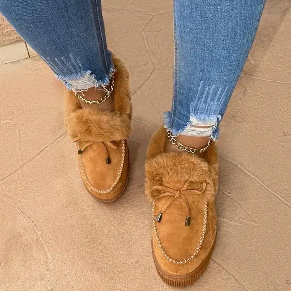 Bottes hiver femme confort premium doublées fourrure, semelle épaisse antidérapante