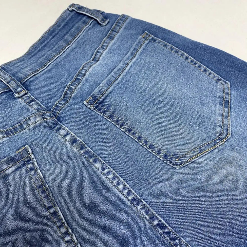 Vallancia Women's Trendy Wide-Leg Cuffed Jeans – Relaxed Fit with Premium Comfort